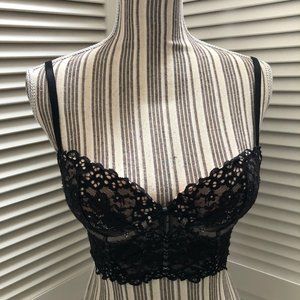 Victoria's Secret Black Lace and Pink 34C bra